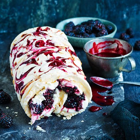 Blackberry Meringue Roulade - Good Housekeeping