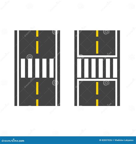 Passaggio Pedonale Sullillustrazione Di Vettore Della Strada Percorso