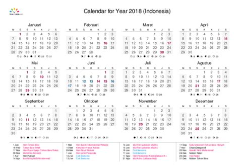 Pdf Kalender Indonesia 2018 Arie Herdiantho