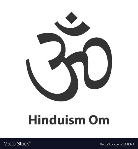 Icon Of Om Or Aum Symbol Hinduism Religion Sign Vector Image