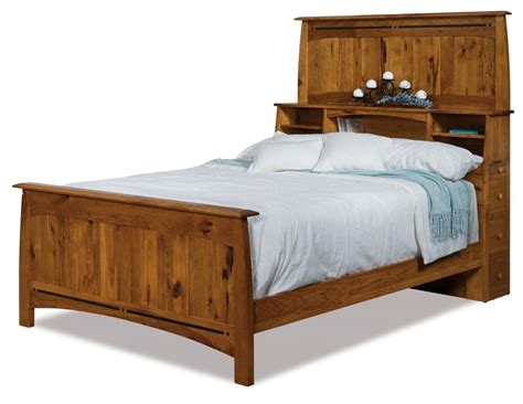 Boulder Creek Bookcase Bed Amish Solid Wood Beds Kvadro Furniture
