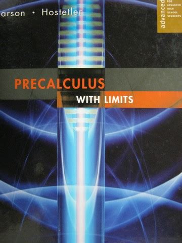 Free precalculus worksheets created with infinite precalculus. Precalculus with Limits AP Edition (H) by Larson ...