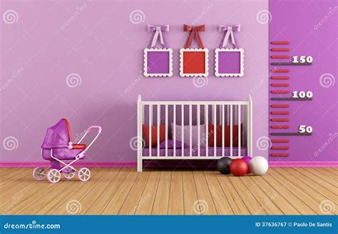 Pink Baby Room Stock Illustration Illustration Of Baby 37636767
