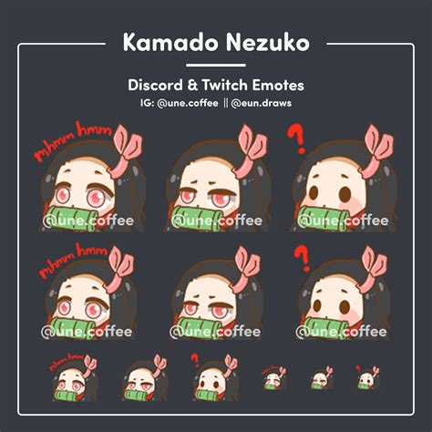 Nezuko Kamado Emote Pack By U Ne On Deviantart