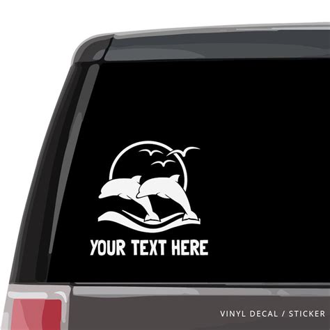 Dolphin Car Window Decal Custom Dolphins Personalized Or Etsy
