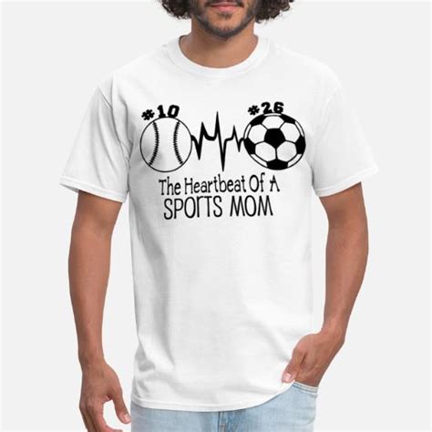Sports Mom Heartbeat Of A Sports Mom Football Mom Mens T Shirt Spreadshirt