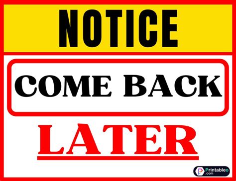 25printable Be Back Soon Sign Download Free Pdfs