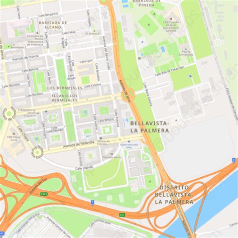 Seville Vector Map Modern Atlas Aipdf Boundless Maps