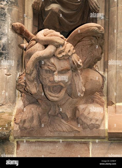 Carved Gargoyle On The South Side Of The Ladys Chapel Of Lichfield
