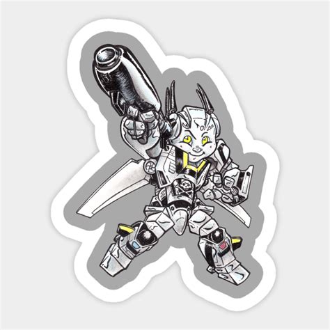 Skull Mech 1 Robotech Sticker Teepublic