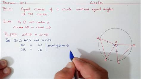 Chapter10 Theorem 101 Circles Ncert Maths Class 9 Cbse Youtube