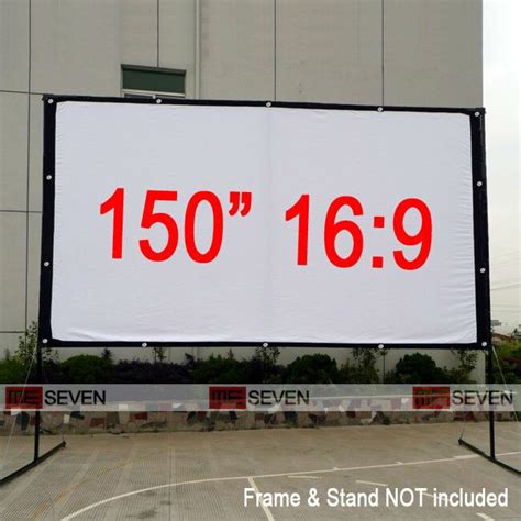 150 인치 화이트 캔버스 휴대용 프로젝션 스크린 169 접이식 프로젝터 스크린 야외 및 홈 시네마 영화foldable Projector Screen
