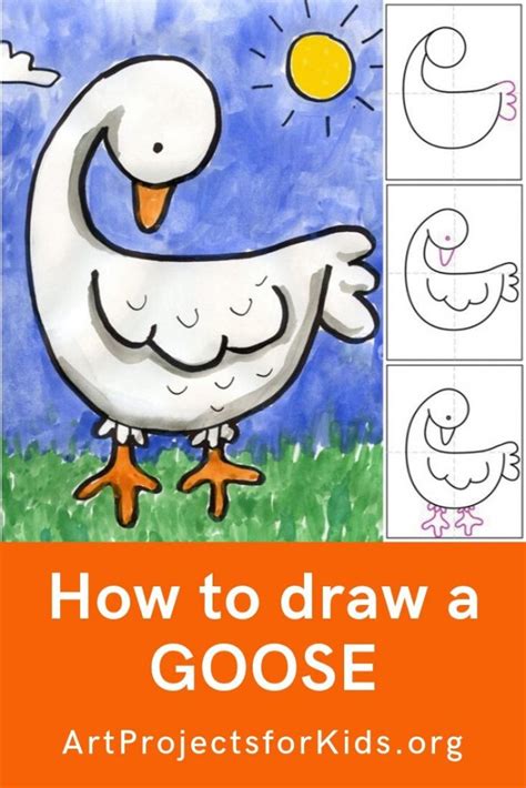 How To Draw A Goose Really Easy Drawing Tutorial Goose Drawing Art