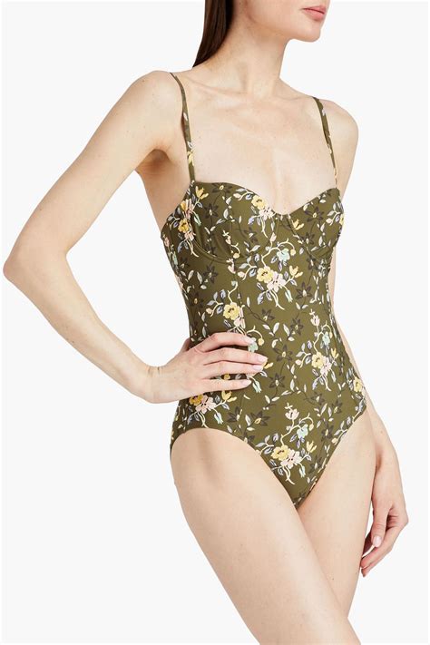 Tory Burch Floral Print Swimsuit The Outnet