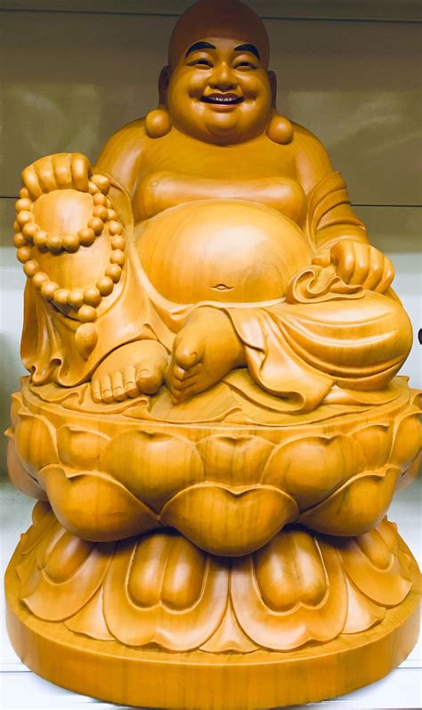 Wood Maitreya Buddha Statue Bodhi Book Centre