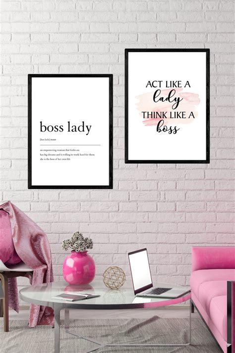 Girl Boss Wall Art Boss Lady Definition Print Boss Babe Wall Etsy