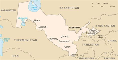 Büyütmek için harita işlevlerini kullanın. Özbekistan, Vahş ırmağı üzerinde baraj ve santral yapımına ...