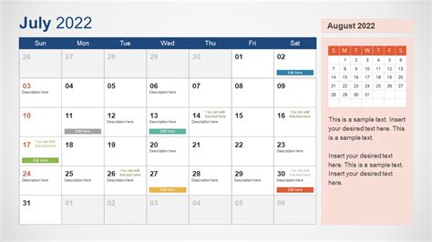 2022 Calendar Powerpoint Templates Slidemodel