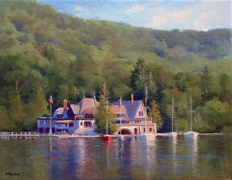 The Lake George Yacht Club Painting By Marianne Kuhn Fine Art America