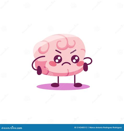 Isolated Angry Brain Stock Vector Illustration Of Clipart 214340512