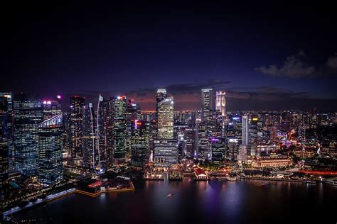Night Cityscape Singapore Hd Wallpaper Pxfuel