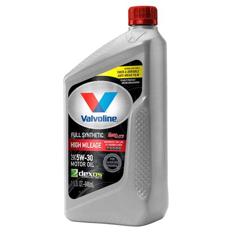 Valvoline Full Synthetic High Mileage 5w 30 Motor Oil Qt Motor Oil