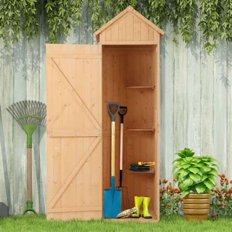 Outsunny Garden Storage Shed Tool Cabinet Organiser Asphalt Roof
