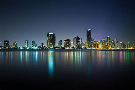 Miami Night Skyline Photograph By Andres Leon Fine Art America