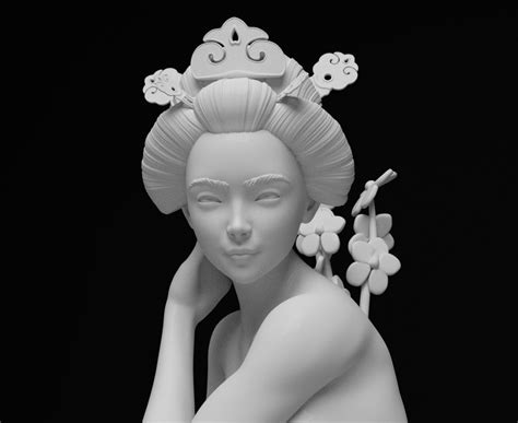 3d File Geisha・3d Printing Model To Download・cults