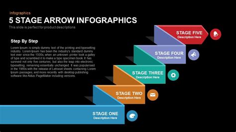 5 Stage Infographic Arrow Powerpoint Template Slidebazaar