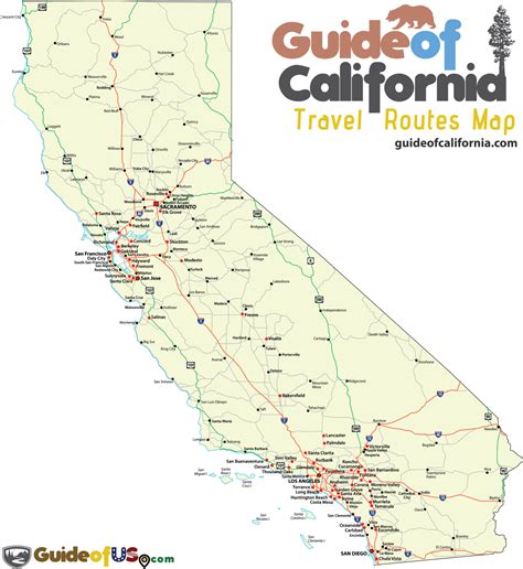 california tourist map free printable maps images