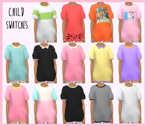 Daniparadise Oversized T Shirts For The Sims 4 Maxis Match Cc Finds