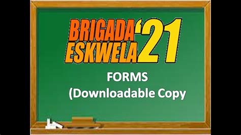 Brigada Eskwela 2021 2022 Forms 1 7 Youtube