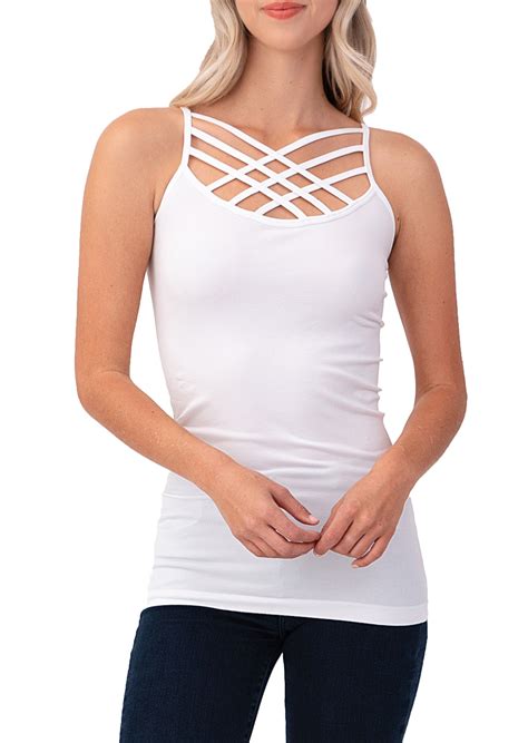 Women Sexy Front Criss Cross Straps Camisole Tank Top Ebay