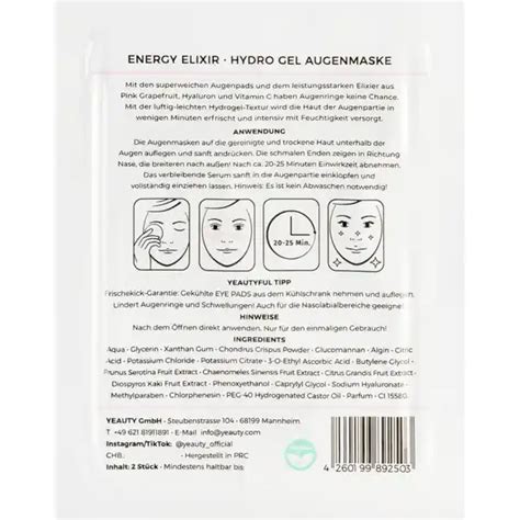 Yeauty Eye Pad Mask Energy Elixir Online Kaufen Rossmannde