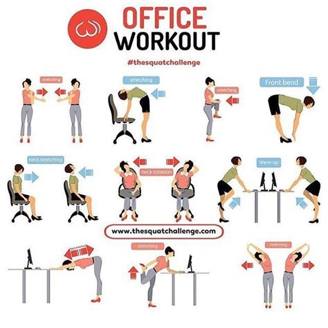 Office Workout Stretch Workout At Work Office Exercise Desk Workout