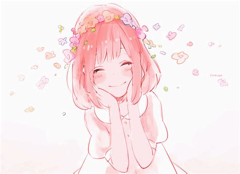 Anime Cute Flowers And Full Moon Wo Sagashite Image 104916 On