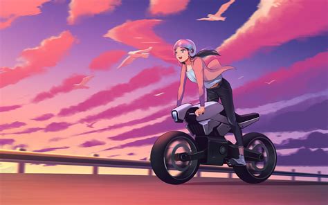 2560x1440 Anime Biker Girl Art 1440p Resolution Hd 4k Wallpapers