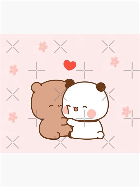 Love Hug Panda Bear Bubu Dudu Sticker For Sale By Dev Ilyass Redbubble