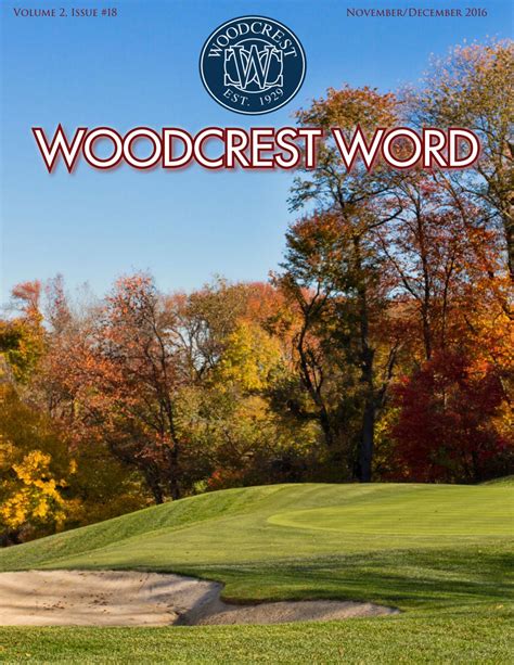 Woodcrest Word Novemberdecember 2016 By Woodcrest Country Club Issuu