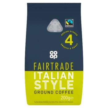 Co Op Fairtrade Italian Style Ground Coffee 200g From CRAWFORDS In