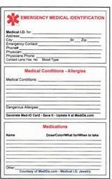 Pictures of Free Medical Alert Forms