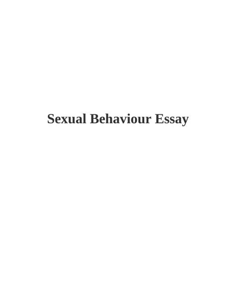 human sexual behaviour causes aspects and evaluation