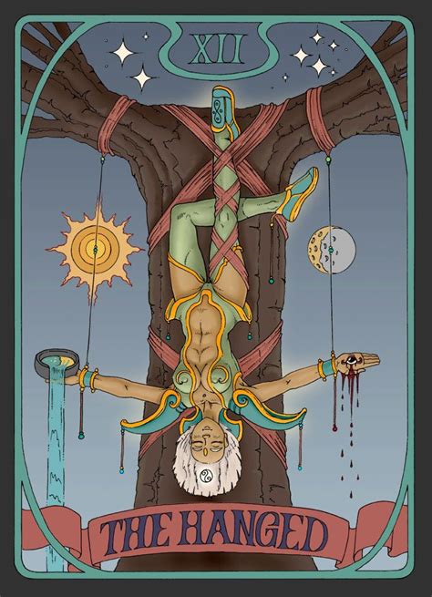 The Hanged Le Tarot Tarot Major Arcana Tarot Art