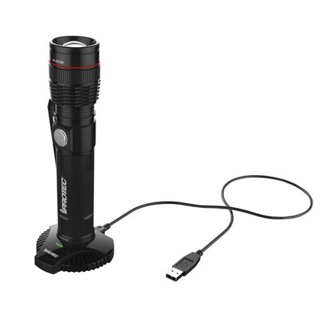 Iprotec 500 Lumen Rechargeable Led Flashlight Light With Magnetic