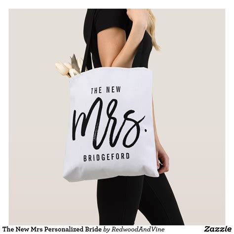 The New Mrs Personalized Bride Tote Bag Zazzle Bride Tote Bag