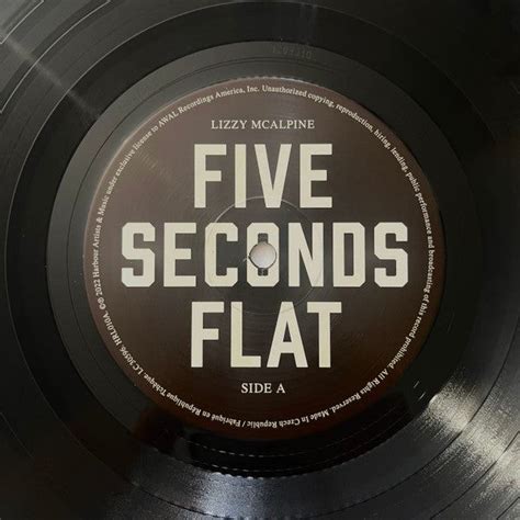 A Record With The Words Five Seconds Flat On It