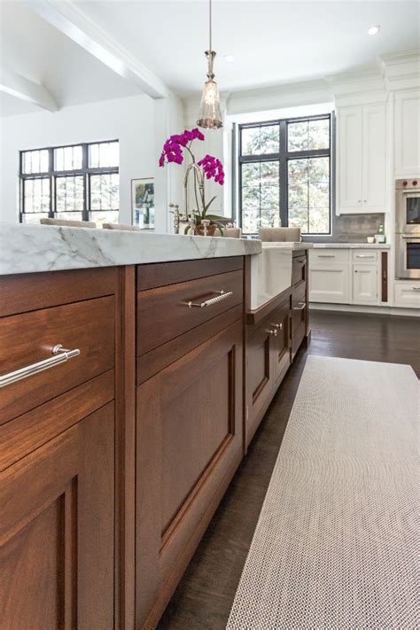 Find the perfect kitchen & dining furnishings at hayneedle, where you can buy online while this sturdy wood kitchen island is emboldened with a bright white finish and durable light brown butcher block top. Walnut Island in an all-white kitchen (With images ...