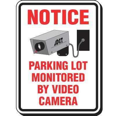 Parking Signs Notice Sign Parking Lot Monitored Seton
