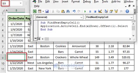 Excel Vba Find The Next Empty Cell In Range 4 Examples Exceldemy